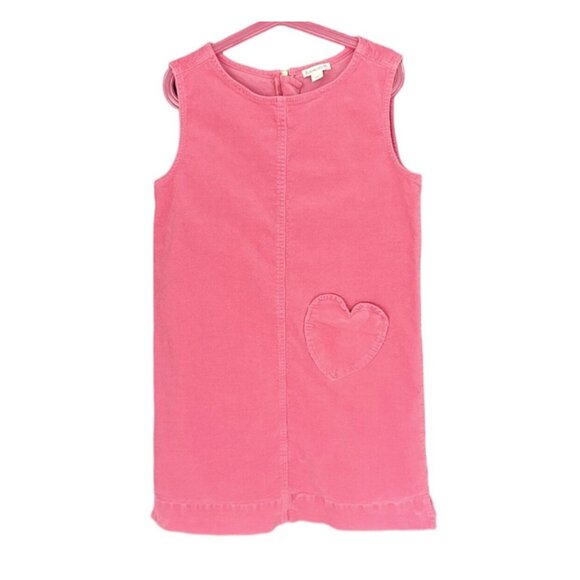 Crewcuts Other - Crewcuts Pink Corduroy Jumper With Heart Pocket Girls Size 10